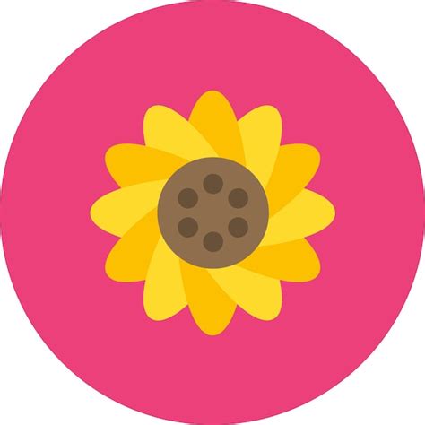 Premium Vector Sunflower Flat Illustration