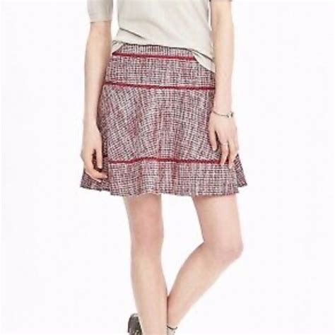 Banana Republic Skirts Banana Republic Pink Tweed A Line Flounce Mini Skirt Poshmark