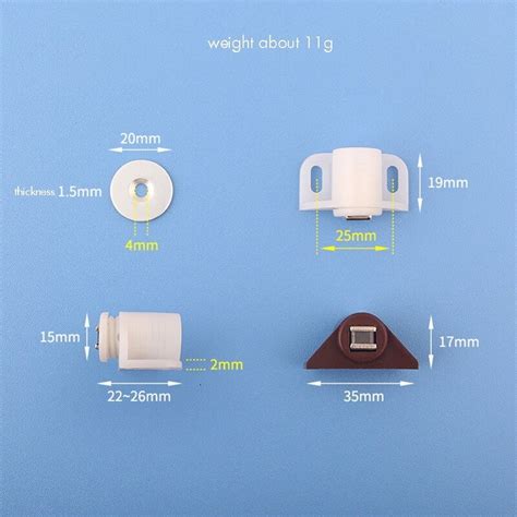 Abs Round Magnetic Door Catches Latch Cabinet F Grandado