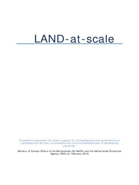 Fillable Online English Rvo Land At Scale Scaling Up Successful Land