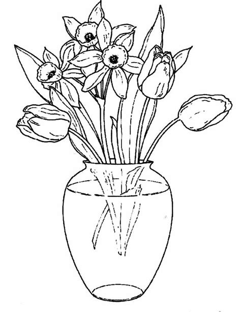 Beautiful Flower Vase Flower Drawing Flower Vase Drawing Drawings