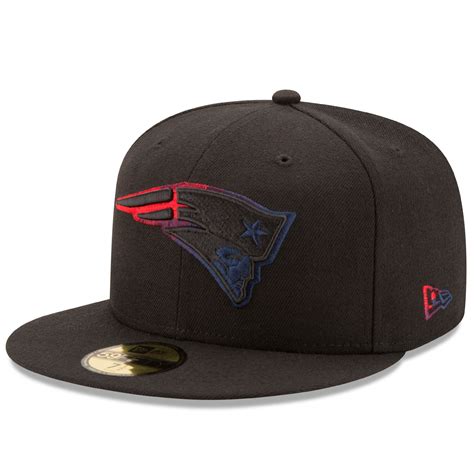 New Era New England Patriots Black Color Dim 59FIFTY Fitted Hat