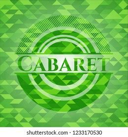 Cabaret Green Emblem Triangle Mosaic Background Stock Vector Royalty