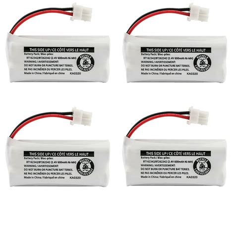 Kastar 4 Pack Battery Replacement For Vtech CS6509 14 CS6509 15 CS6509