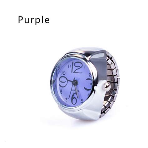 Cheap Finger Watch Creative Ring Watch Unisex Women Girls Steel Round