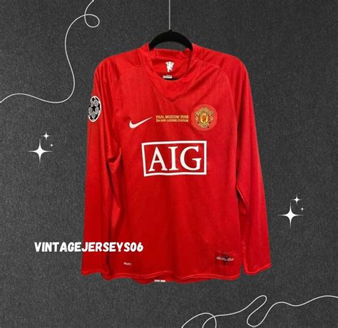 Retro Ronaldo 2008 UCL Final Manchester United Long Sleeve Jersey S EBay