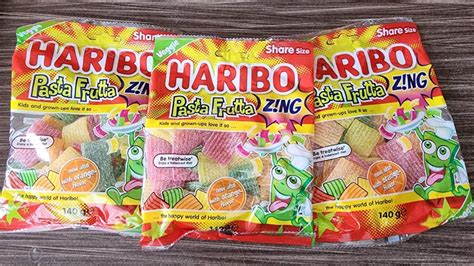 Haribo Permen Chewy Pasta Frutta Asam Ori Import Australia 140 Gram