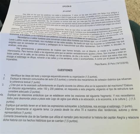 Selectividad As Ha Sido El Examen De Lengua Castellana Y Literatura