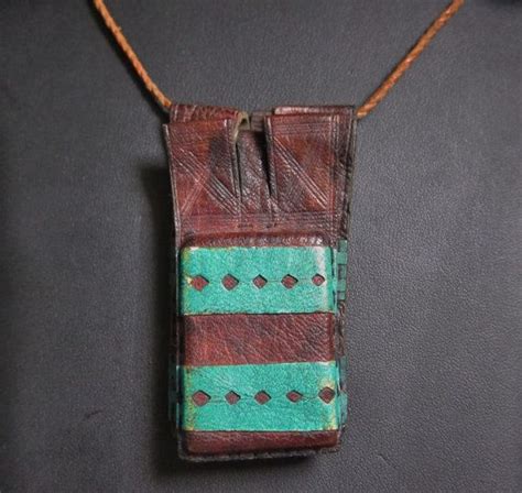 Old Tuareg Leather 3 Amulets Gris Gris Amulets Necklace Or Etsy