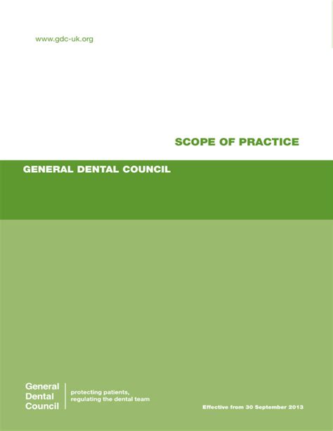 Scope of Practice - General Dental Council