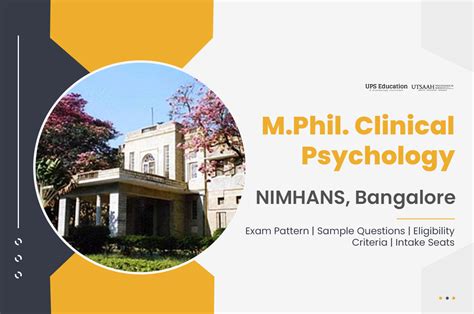 NIMHANS MPhil Clinical Psychology Entrance UPS Education