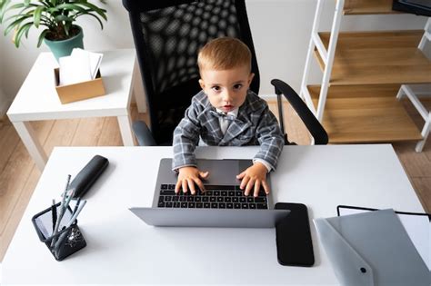 Free Photo Baby Dressed Up As Business Person