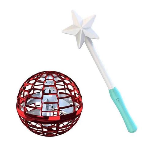 Flynova Pro Flying Spinner With Magic Wand Toys Red