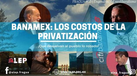 Banamex Los Costos De La Privatización Organización De Lucha Por La