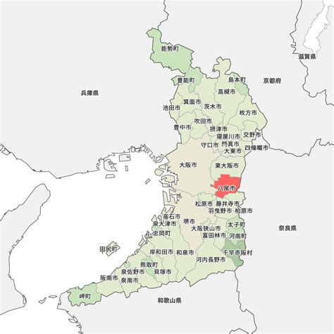 大阪府八尾市の地図 Map It マップ・イット