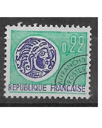 Timbre Preoblit R Yt Pr Mi Monnaie Gauloise C Turquoise