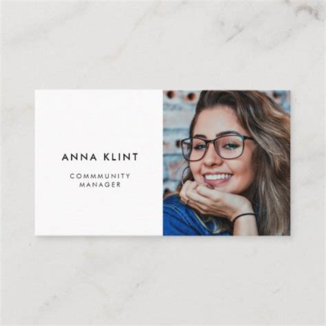 Modern Minimalist Photo Business Card Zazzle