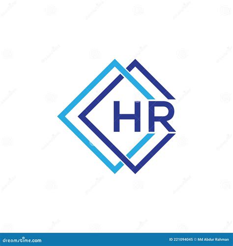 Hr Letter Logo Design On Black Background Hr Creative Initials Letter