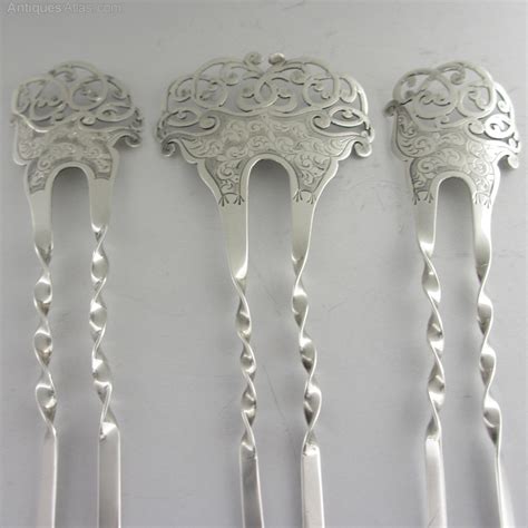 Antiques Atlas Set Of Victorian Sterling Silver Hair Combs