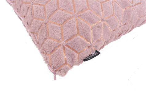 Sierkussen Pink Gold Geometric X Cm Polyester Gek Op Kussens