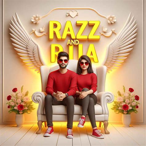 3d Couple Wings Name Art Editing