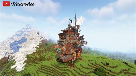 Howl's Moving Castle Inspired Build - [Land] | Cute minecraft houses, Howls moving castle ...