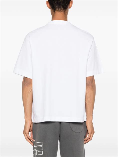 Off White Logo Print Cotton T Shirt White FARFETCH