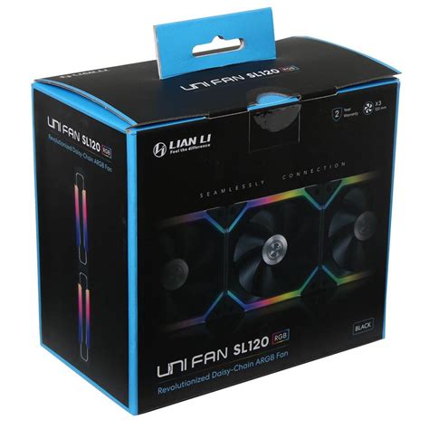 Lian Li Uni Fan Sl Kit Packs Black W Controller Argb Mm Led