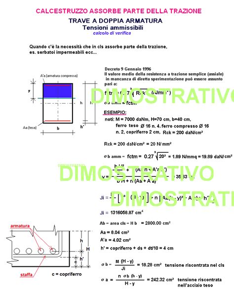 COLLABORAZIONE DEL CALCESTRUZZO A TRAZIONE 1525 DaN Cmq TRAVE A