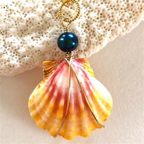 Sunrise Shell Necklace Etsy