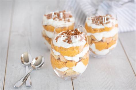 Make Ahead Mini Pumpkin Cheesecake Trifles With Skor Bits Recipe