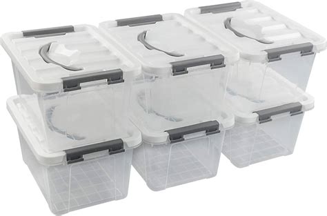 Iris 12 Pack Stack And Pull Plastic Storage Box Small Gray 48 Off