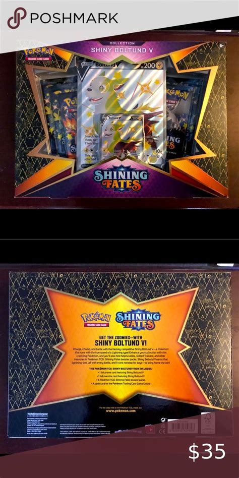 Shiny Boltund V Shining Fates Pokemon Box Factory Sealed TCG Product