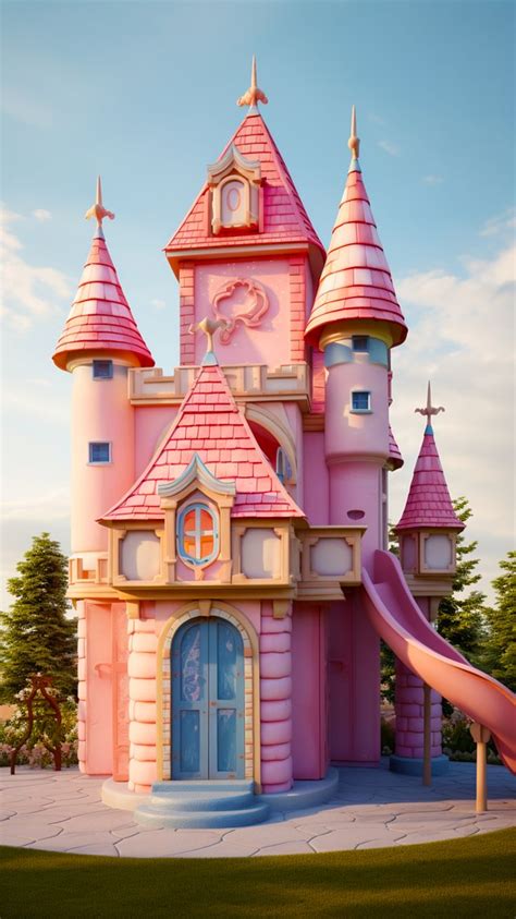 Enchanted Outdoors Rustic Castle Playhouses Sparking Imagination Pink