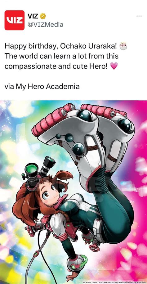 Happy Birthday To Ochaco Uraraka Rbokunoheroacademia