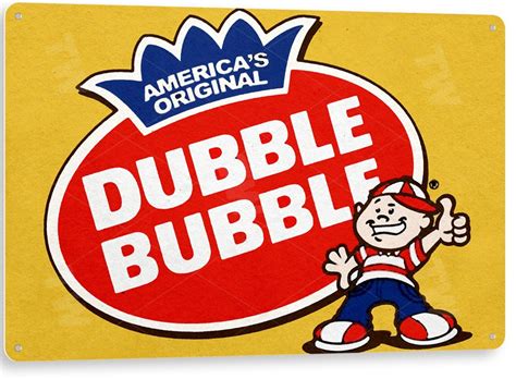 Classic Dubble Bubble Gum Sign Tin Metal Poster Sign Bar Man Etsy