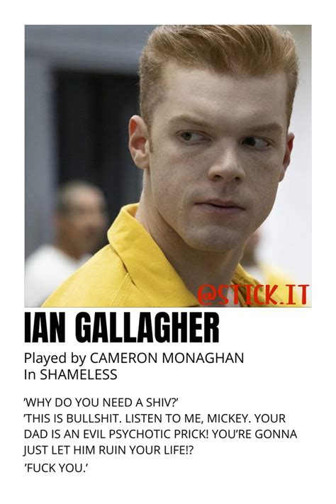 Ian Gallagher Shameless Polaroid Poster En 2022