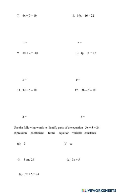 Worksheets Multi Step Equations Worksheet Eq07 Multi Step Worksheets Library