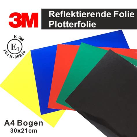 Reflektierende Folie Plotterfolie Din A Bogen X Cm Reflektieren