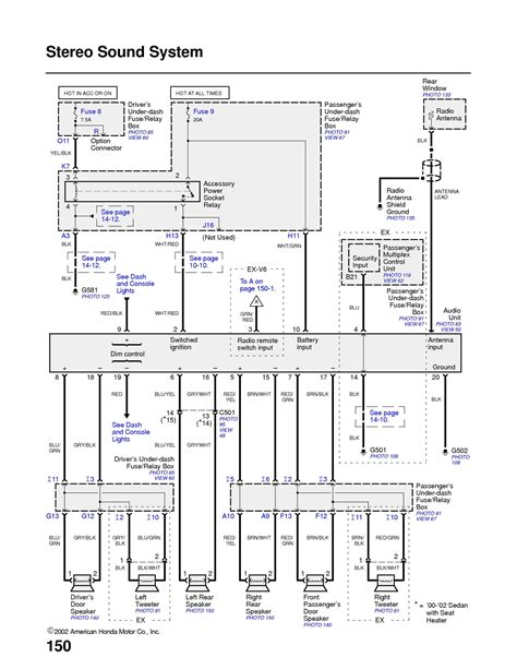 1998 Honda Accord Ex Stereo Wiring Diagram