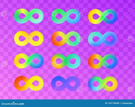 Infinity Eternity Unlimited Symbols Limitless Cyclical Emblems Outline Infinity Signs