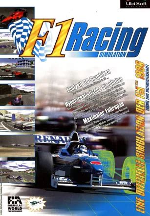 F Racing Simulation Promotional Art Mobygames