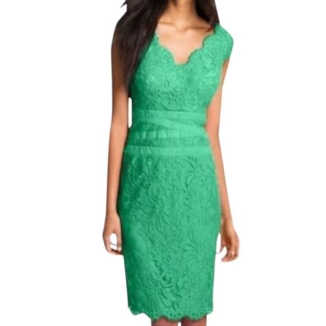 Tadashi Shoji Embroidered Lace Sheath Cocktail Dress … Gem