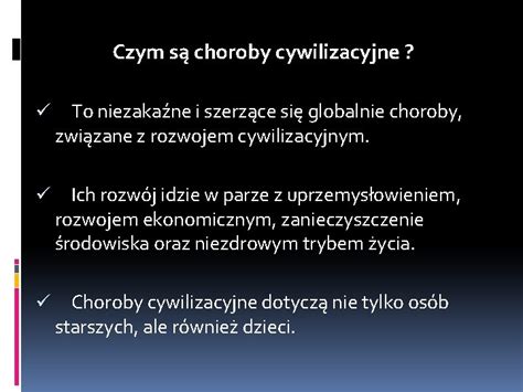 CHOROBY CYWILIZACYJNE Przyczyny I Przykady Jak Im Zapobiega