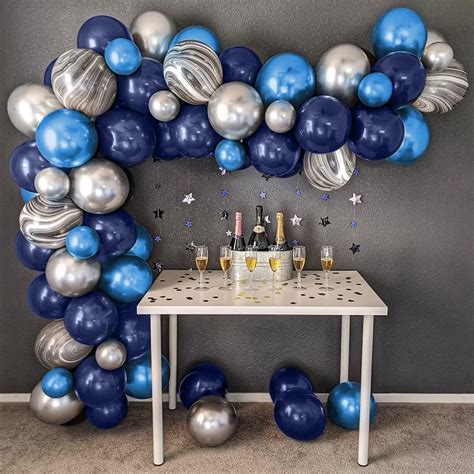 Arco De Globos Azul Kit De Guirnaldas Con Globos Globos Azul Marino