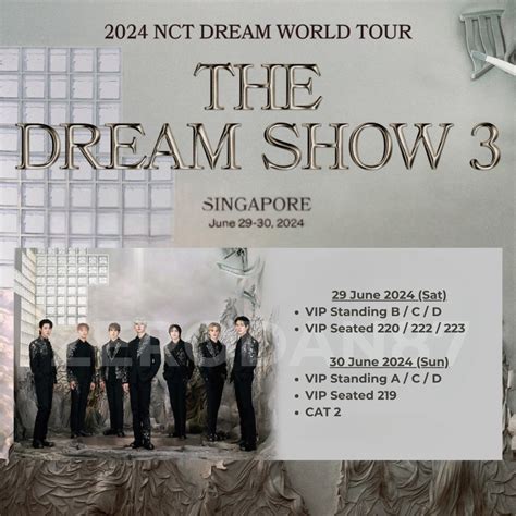 WTS 2024 NCT DREAM WORLD TOUR In SINGAPORE Tickets Vouchers Event