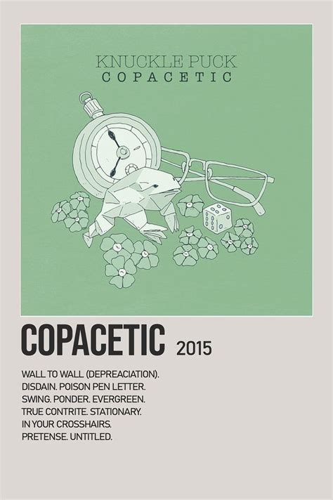 Copacetic By Knuckle Puck Minimalist Album Polaroid Poster