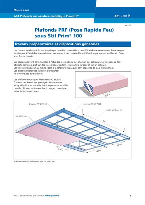 PDF Avril 09 Plafonds PRF Pose Rapide Feu Sous Stil Prim 100