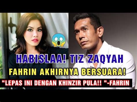 Habislaa Tiz Zaqyah Farhin Akhirnya Bersuara Lepas Ini Dengan