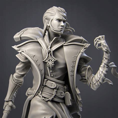 Vampire Elf Warlock figurka rpg dnd druk 3d 8k Stan nowy 79 zł